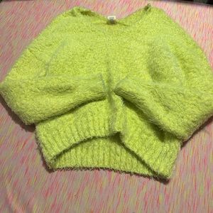 Yellow knit sweater